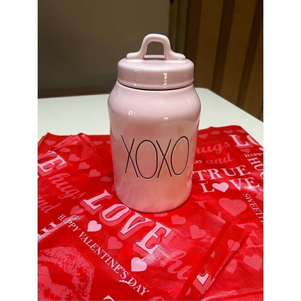 Rae Dunn Pink XOXO Valentines Canister